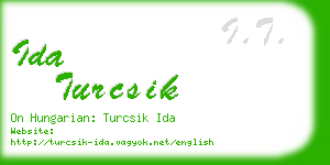 ida turcsik business card